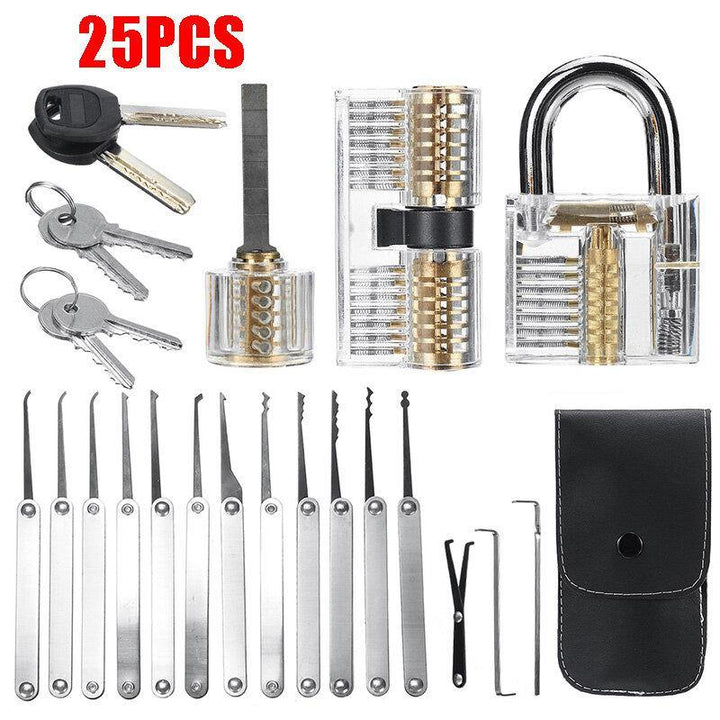 Unlocking Locksmith Practice Lock Pick Key Extractor Padlock Lockpick Tool Kits - MRSLM