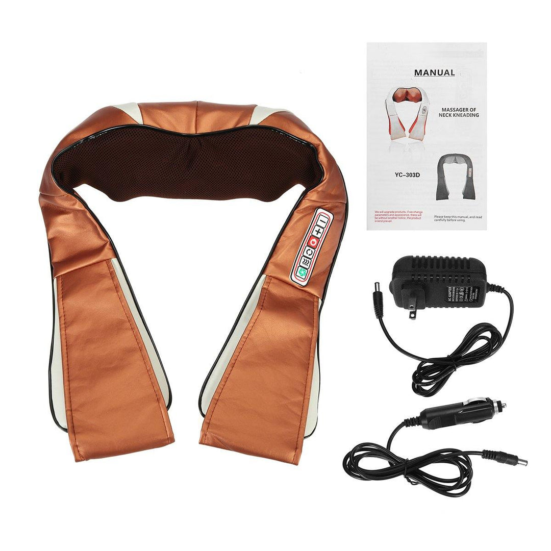 Electric Shiatsu Kneading Massage Shawl Infrared Heating Neck Shoulder Back Body Relax Massager - MRSLM