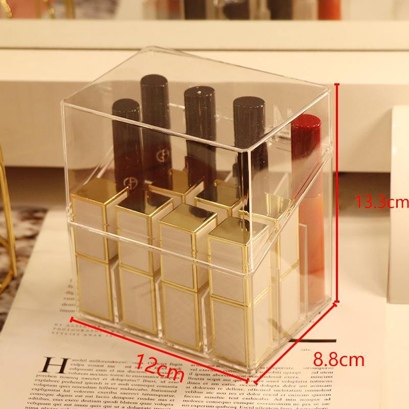 Grids Acrylic Makeup Organizer Storage Box Cosmetic Lipstick Jewelry Box Case Holder Display Stand Make Up Organizer - MRSLM