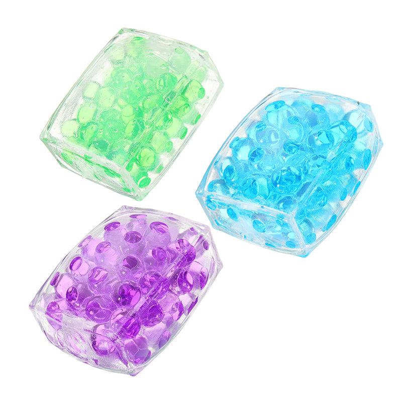 Squishy MultiColor Tofu Mesh Stress Reliever Ball 5*4*2CM Squeeze Stressball Party Bag Fun Gift - MRSLM