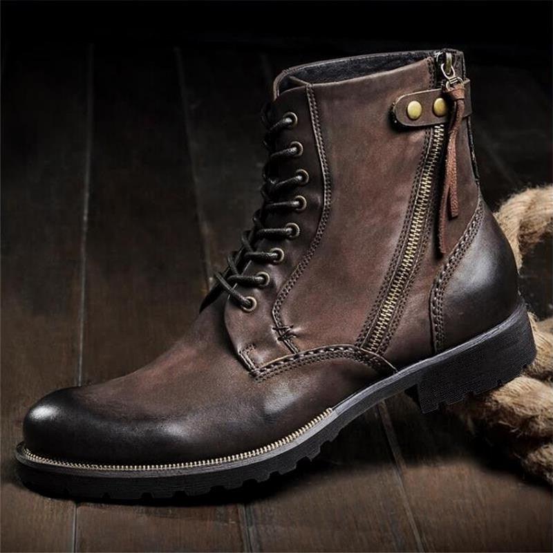 British Style Retro Men's Combat Boots