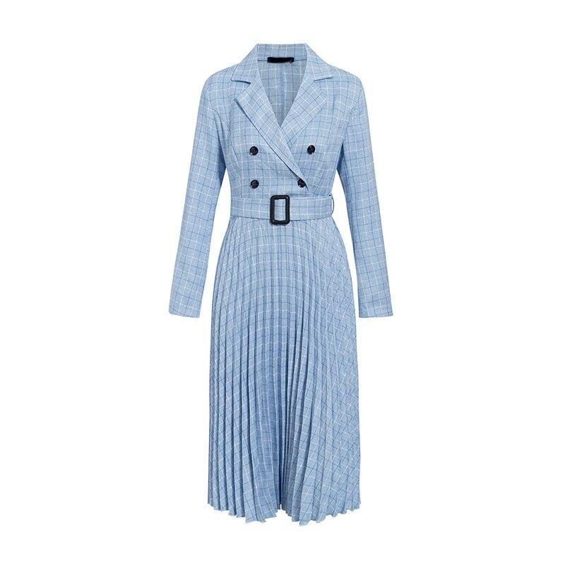 Vintage Plaid Work Dress for Women
