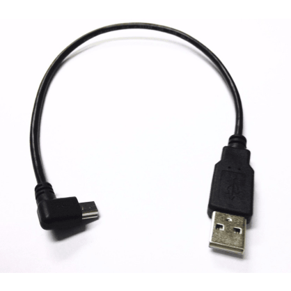 USB Mini 5Pin 5P Right angle Male to USB 2.0 A Male Plug Cable 0.2m Power Charger Cable for Chromecast (0.2) - MRSLM