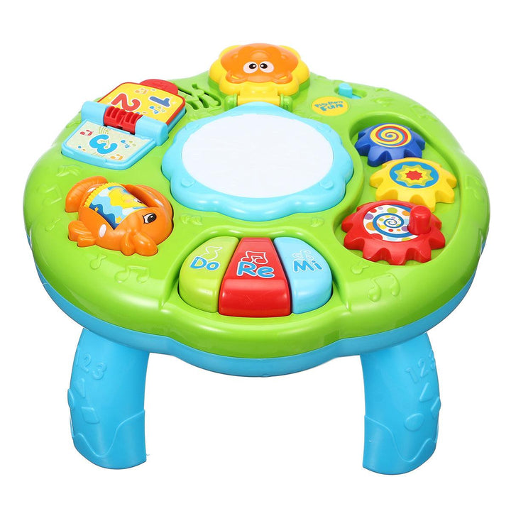 Educational Piano Pat Drum Musical Baby Activity Learning Table Game Playing Toys - MRSLM