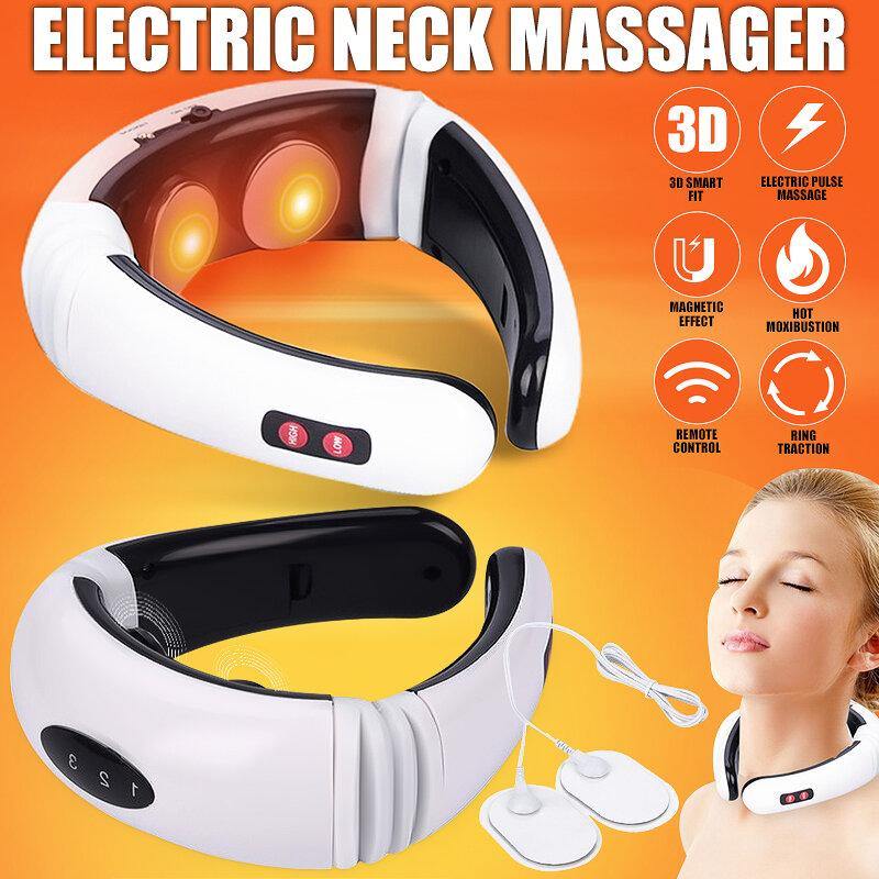 Hot Electric Cervical Neck Support Massager Body Shoulder Relax Massage Magnetic Therapy - MRSLM