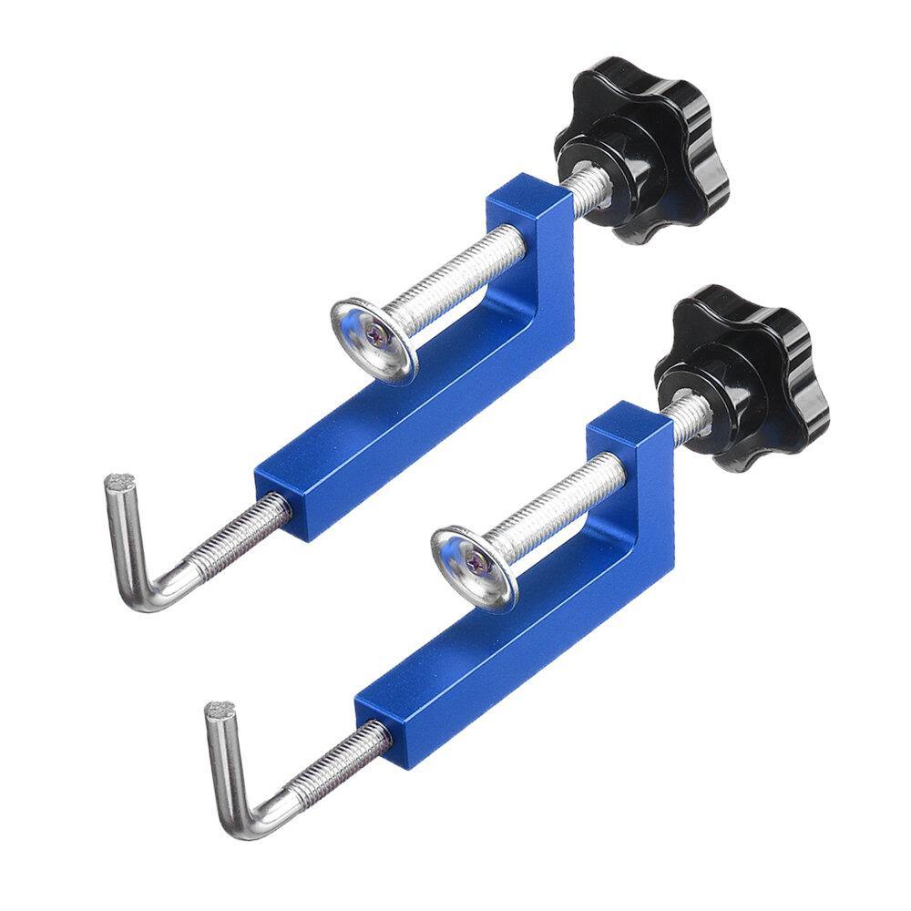 2Pcs Woodworking Fence G Clamp Aluminum Alloy Adjustable Fixed Clamps General G Clamp Hand Operated Universal Accessories Tool - MRSLM