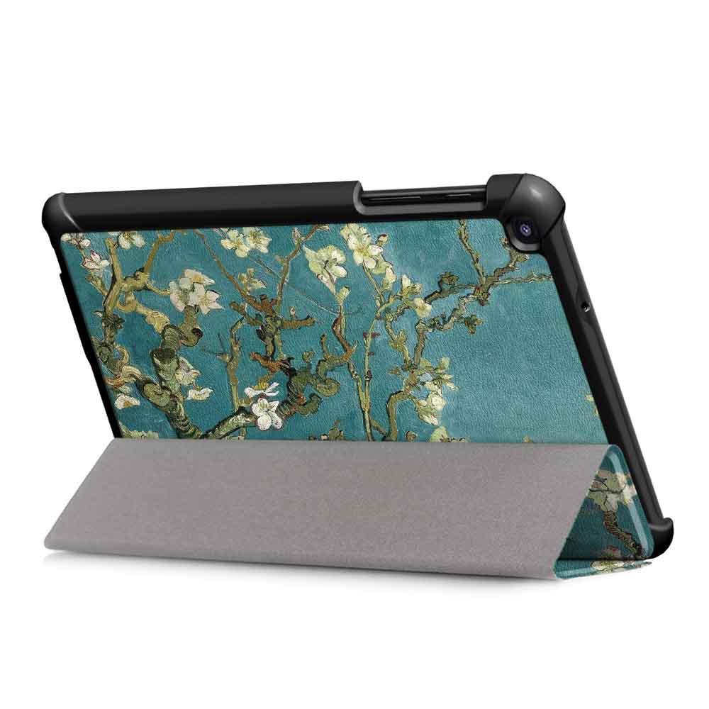 Tri-Fold Pringting Tablet Case Cover for Samsung Galaxy Tab A 8.0 2019 SM-P200 P205 Tablet - Apricot Blossom - MRSLM