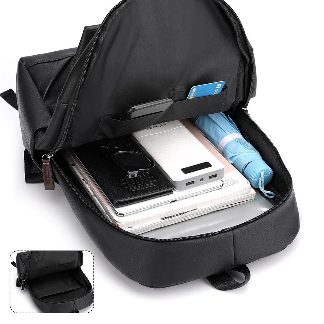 15.6 Inch Zipper PU Laptop Bag Business Travel Portable Men's Briefcases Messenger Documents Handbags - MRSLM