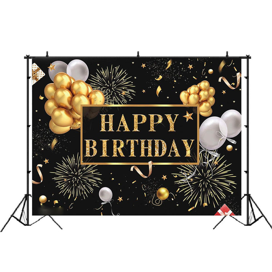 3D Birthday Photography Background Cloth Black Wall Photo Studio Home Office Party Decoration Multi Size Choose - MRSLM