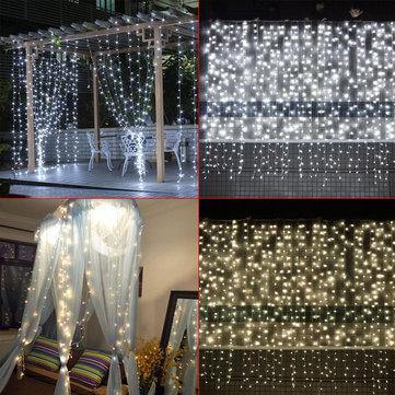 3M*3M 304 LED Window Icicle Curtain Fairy String Light Wedding Party Home Decor US Plug AC110V - MRSLM