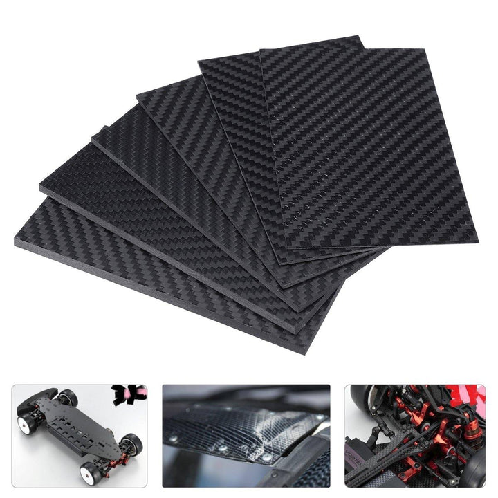 125x75x(0.5-5)mm Black Matte Twill Carbon Fiber Plate Sheet Board Weave Carbon Fiber Pannel Various Thickness - MRSLM