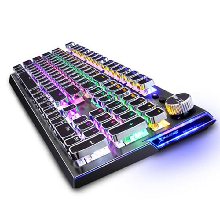Mechanical Keyboard 104 Anti-ghosting Luminous Blue Black Red Brown Switch LED Backlit wired Gaming Keyboard - MRSLM