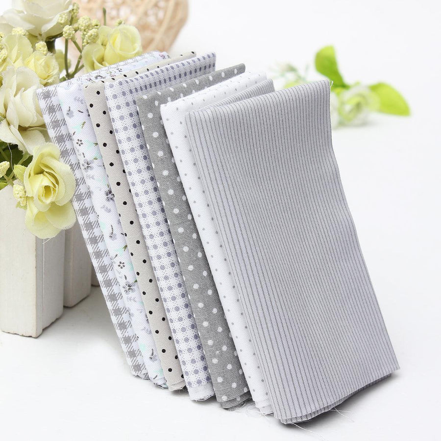 7Pcs Square Fabric Bundle Cotton Patchwork Sewing Quilting Tissues Cloth DIY Fabric Crafts - MRSLM