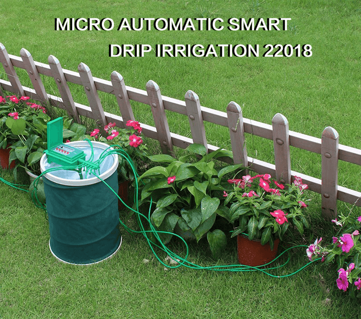 Automatic Micro Home Drip Irrigation Watering Kits System Sprinkler with Smart Controller for Garden (Green) - MRSLM