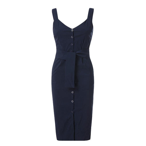 sleeveless slim dress, view 4 - MRSLM