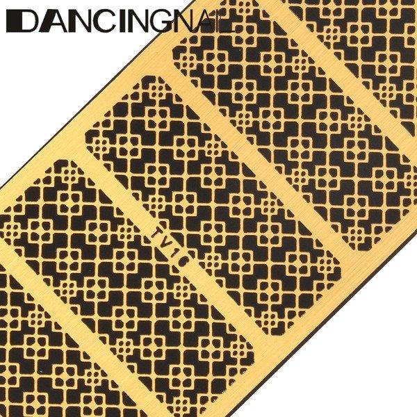 Water Transfer Gold Silver Strip Leopard Print Nail Art Sticker Decal Decoration - MRSLM