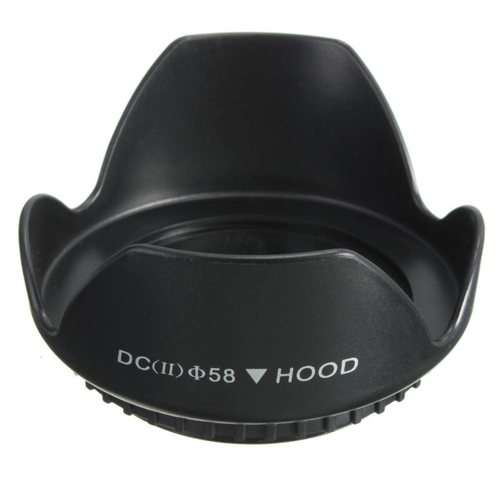 58mm Petal Flower Lens Hood For Canon 700D 100D 650D 600D 550D 1200D 1100D Black - MRSLM