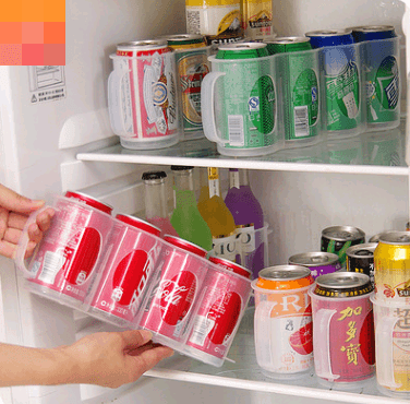 Kitchen Storage Box Refrigerator Beverage Storage Grid Cans Storage Basket Beer Cola Storage Box - MRSLM