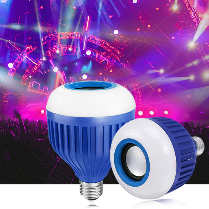 E27 RGB Wireless bluetooth Speaker Lights Smart LED Bulb Music Lamps + Remote Control AC110-220V - MRSLM