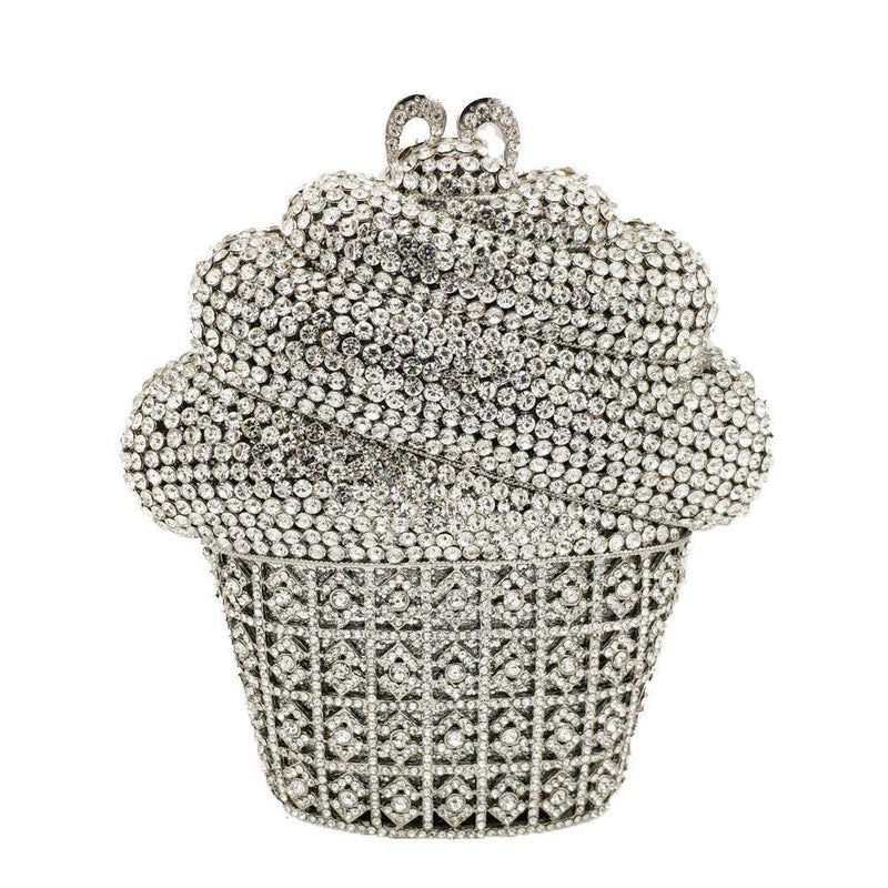 Ice cream rhinestone evening bag, view 5 - MRSLM