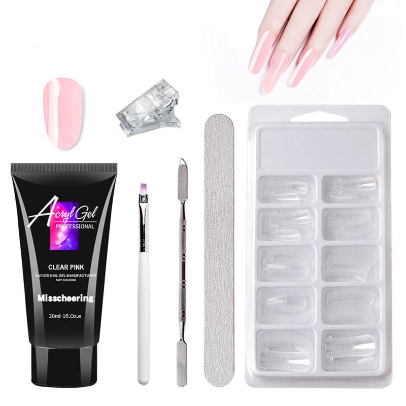 Painless Extension Gel Nail Art Without Paper Holder Quick Model Painless Crystal Gel Set - MRSLM