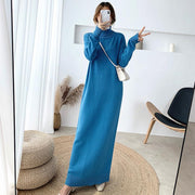 Black knitted dress long skirt - MRSLM