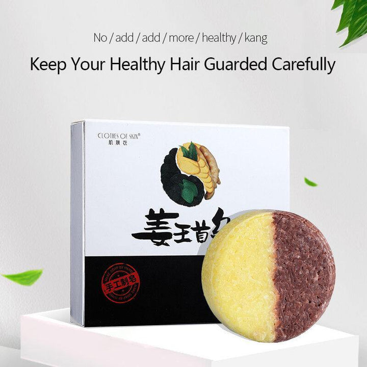 1Pc Hair Shampoo Soap Polygonum Multiflorum Ginger Oil Control Anti-dandruff Hair Growth Soap Hair Care - MRSLM