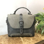 studded women's messenger bag, view 14 - MRSLM