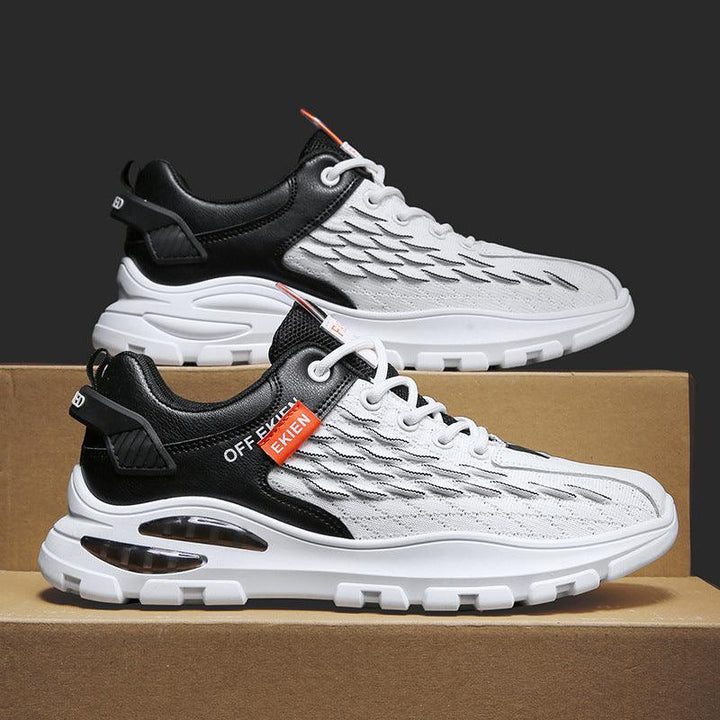 Men's Casual Sports Fish Scale Flying Woven Running Shoes - MRSLM