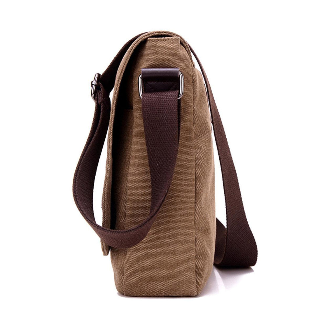 Retro Men Canvas Cross-body Shoulder Bags Laptop Messenger Vintage Travel School Bag - MRSLM