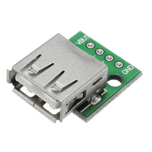 10pcs USB 2.0 Female Head Socket To DIP 2.54mm Pin 4P Adapter Board - MRSLM