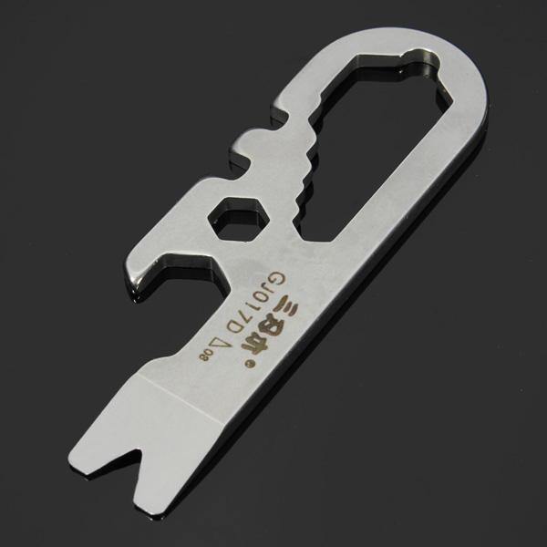 Sanrenmu GJ017D Mini Multi Tools Kit Nail Puller Wrench Opener Keychain - MRSLM