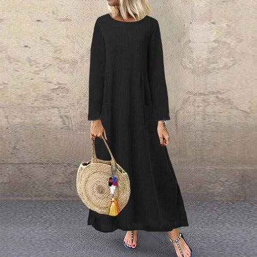 Large Size Autumn And Winter New Solid Color Long Sleeves - MRSLM