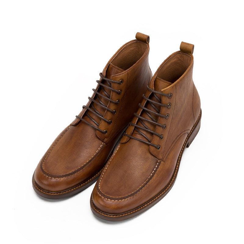 casual retro cowhide martin boots, view 2 - MRSLM