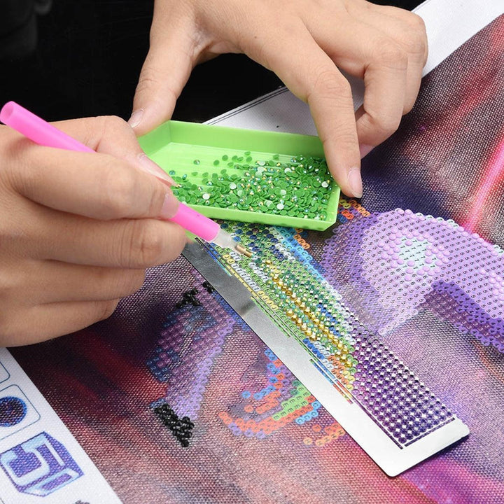 5D Diamond Painting Ruler Drawing Stainless Steel Embroidery Drill Tools Kit For Diamond Painting - MRSLM