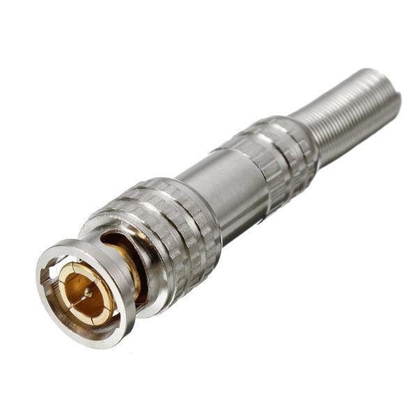 BNC Male Connector for RG-59 Coaxial Cable Brass End Crimp Cable Screwing Camera Free Welding - MRSLM