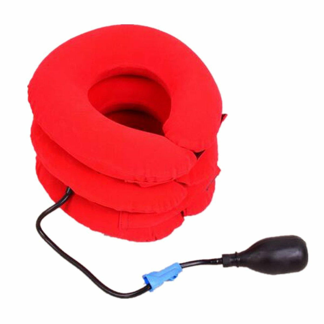PVC Inflatable Cervical Collar Neck Relief Traction Brace Support Pillow Device - MRSLM