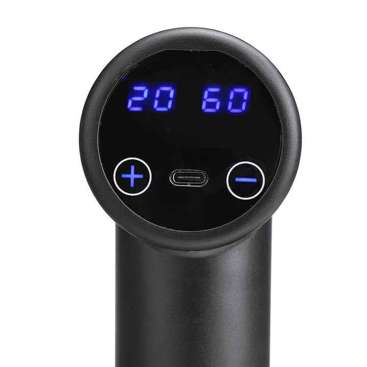 8600RMP Electric Muscle Percussion Massager Fitness Device With 8 Heads LCD Display Mute Vibration Leg Neck Pain Relief - MRSLM
