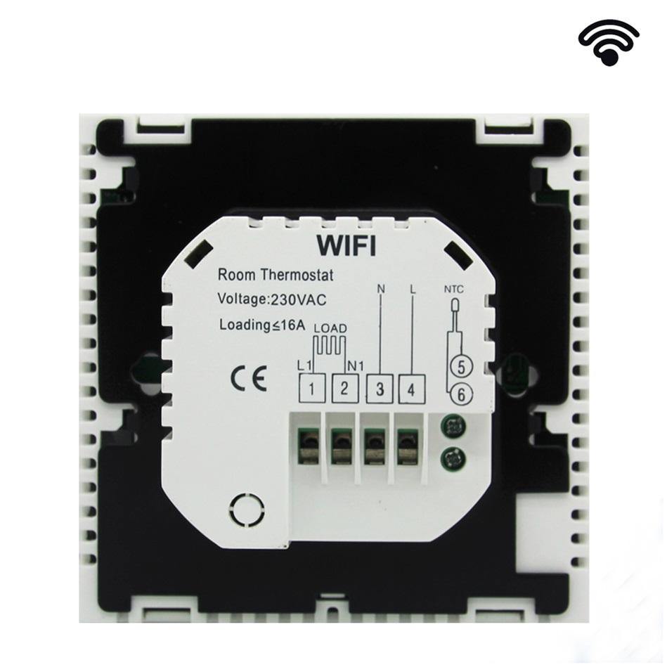 Wifi Thermostat for Electric Heating Controlled for IOS and Android Smart Phone Programmable WIFI Thermometer - MRSLM