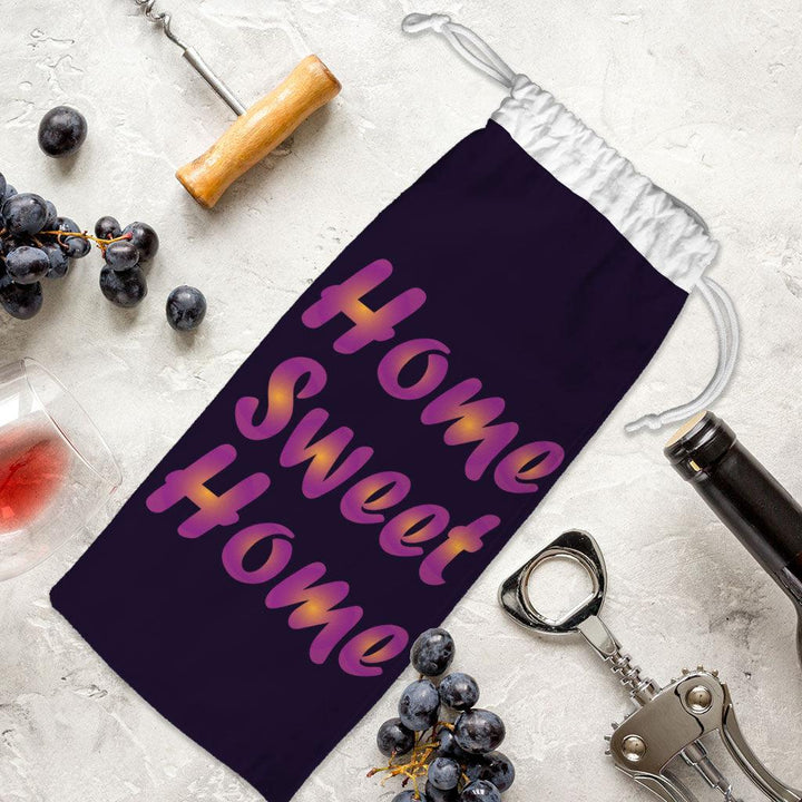 Home Sweet Home Wine Tote Bag - Best Design Wine Tote Bag - Printed Wine Tote Bag - MRSLM