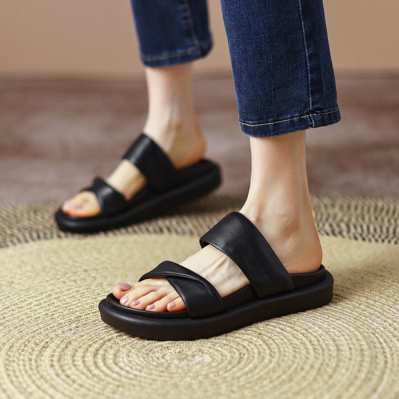 Women's Summer Fashion Thick Sole Slippers - MRSLM