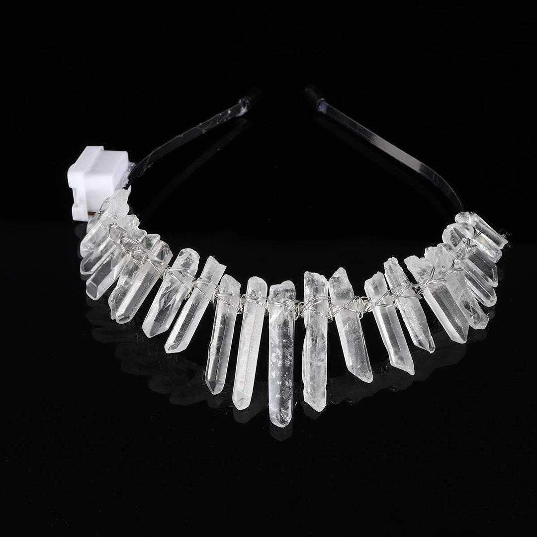 LED Crown Crystal Headband Headdress Garland Bridal Jewelry 3 Mode Flash Light Christmas Halloween Party Gift - MRSLM