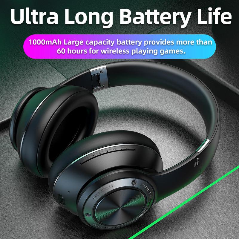 Picun B27 bluetooth 5.0 Headphones Gaming Low Latency Active Noise Cancelling On-Ear&Over-Ear Headphones Wireless Headset USB Fast Charging With HiFi Deep Bass - MRSLM
