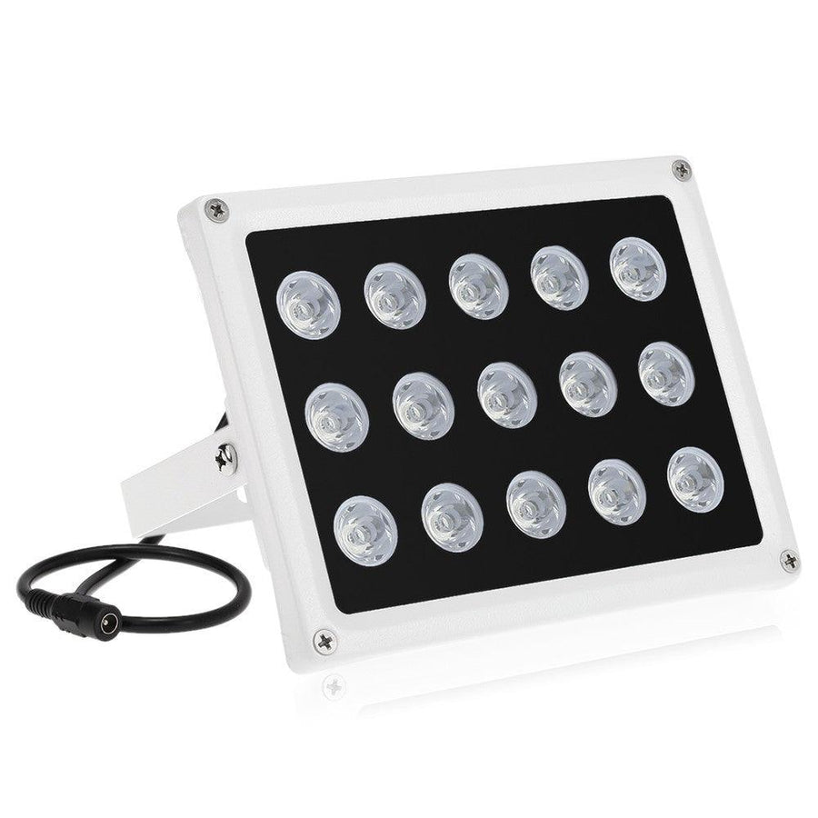 Infrared Illuminator 15 Array IR LEDS Night Vision Wide Angle Outdoor Waterproof for CCTV Security C - MRSLM