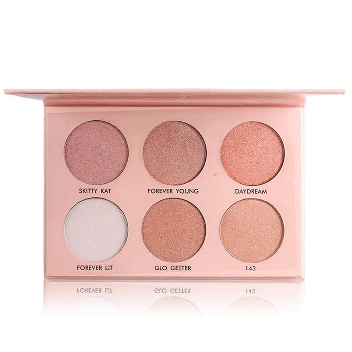 MISS ROSE 6 Colors Highlighter Powder Shading Shimmer Contour Mineral Nude Makeup Cosmetic - MRSLM