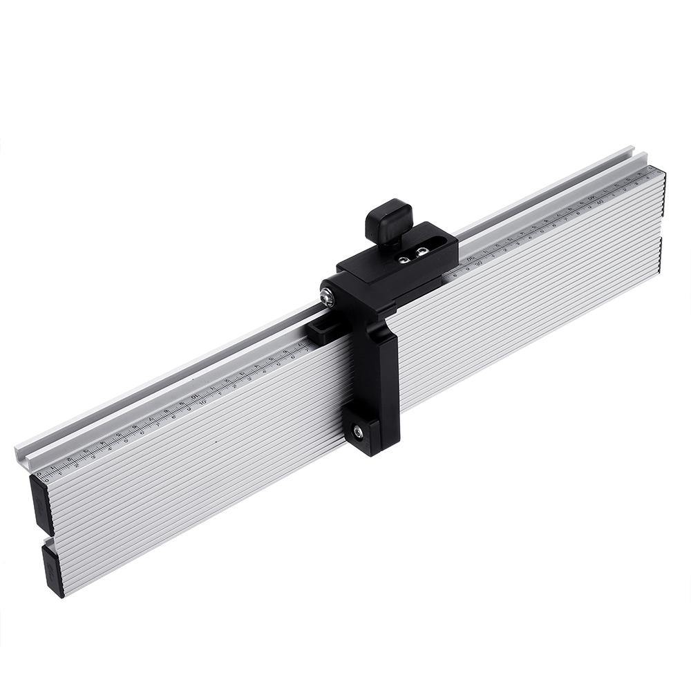 Aluminum Alloy Table Saw Miter Gauge Fence with Track Stop for Miter Gauge Table Saw Router Table Jig Saw Woodworking Tool - MRSLM