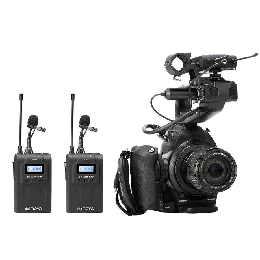 Boya BY-WM8 Pro K2 Wireless Mic Microphone System Audio Video Recorder Receiver for DSLR SLR Camera Smartphone - MRSLM