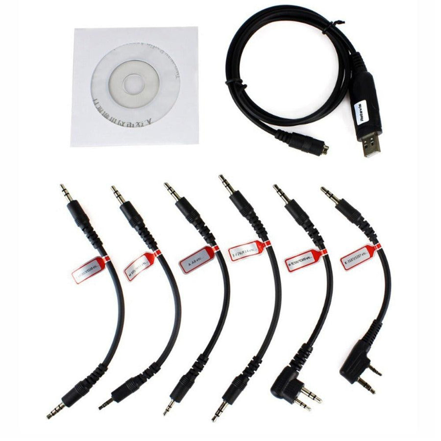 6 in 1 USB Programming Cable For YAESU BAOFENG UV-5R BF-888S For KENWOOD PUXING For Motorola For ICOM Radio Walkie Talkie C9002A - MRSLM
