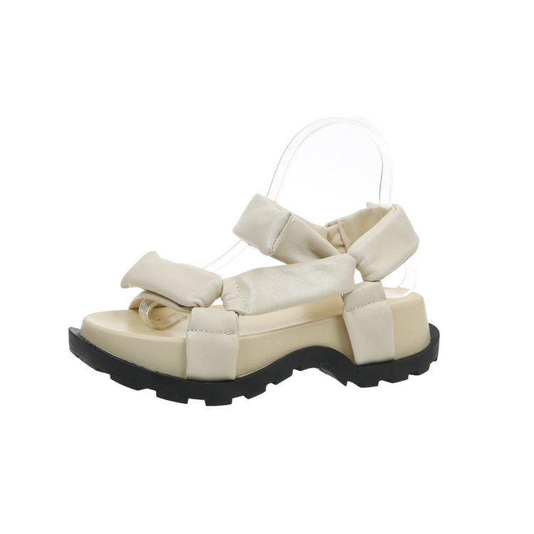 Velcro Sponge Cake Platform Roman Shoes Women South Korea East - MRSLM