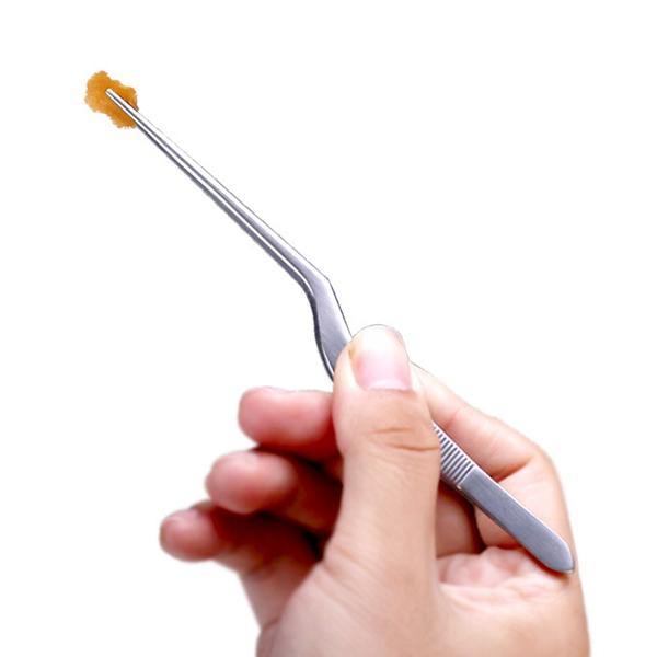 Durable Picking Ear Spoon Children Ears Curved Handle (Silver) - MRSLM